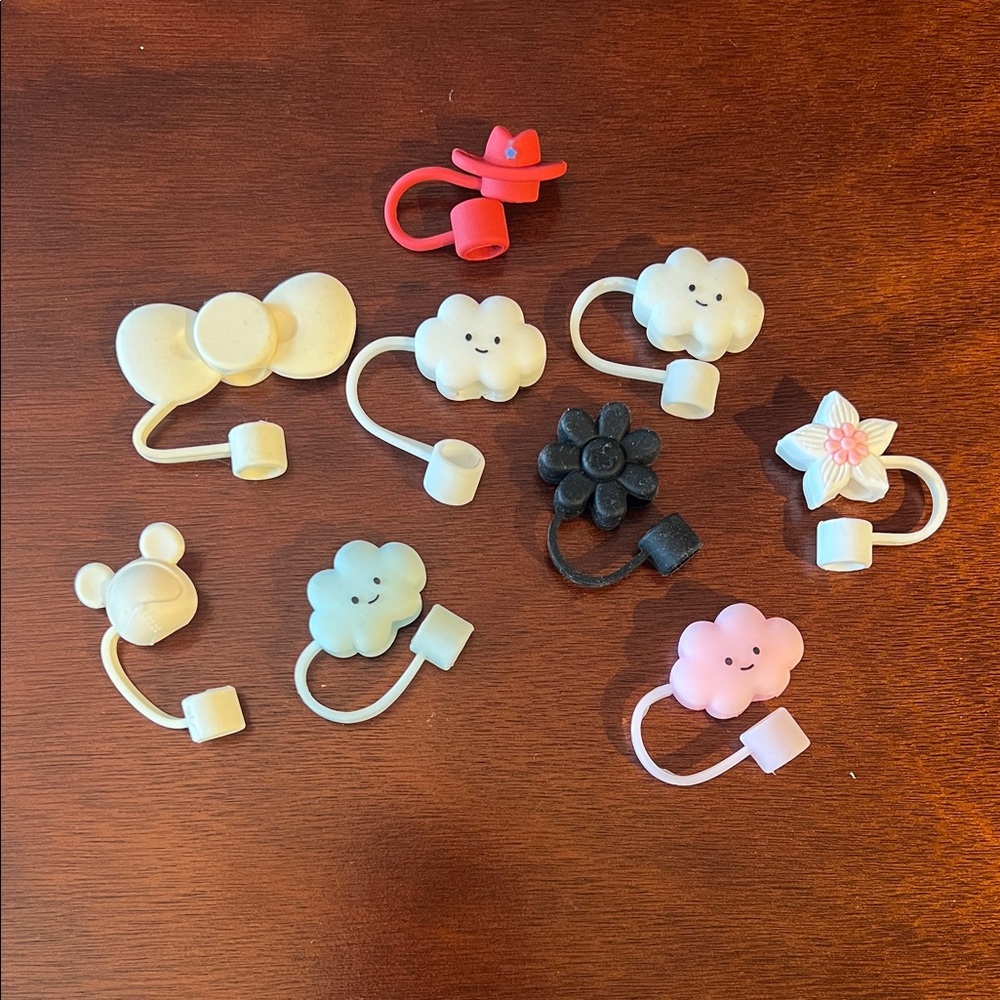 Colorful assorted straw caps